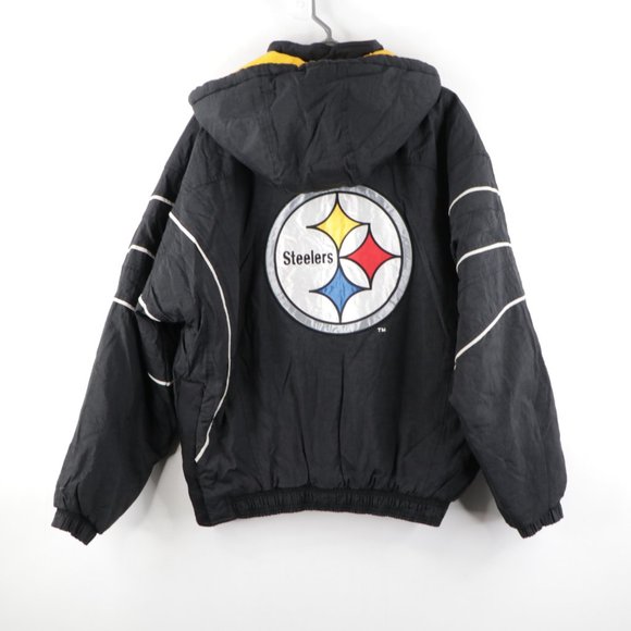 Vintage Starter Pittsburgh Steelers Hooded Jacket - Picture 9 of 12